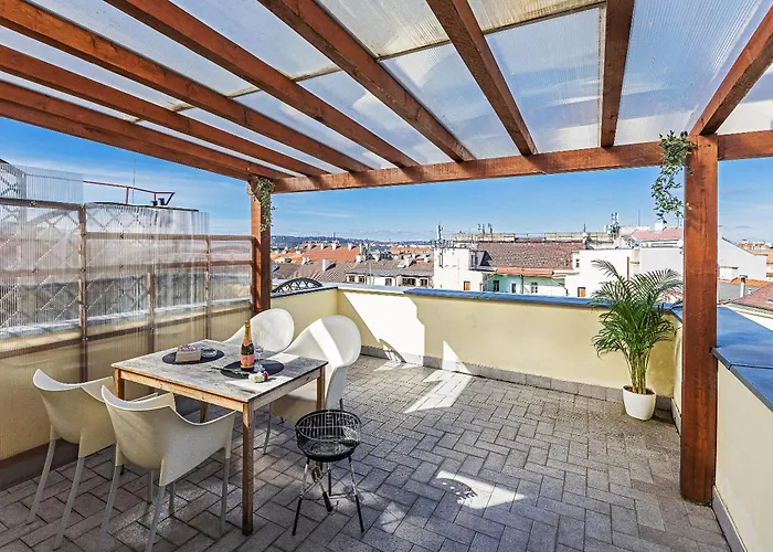 Appartement Modern Attic With Terrace - Machova Praag